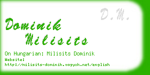 dominik milisits business card